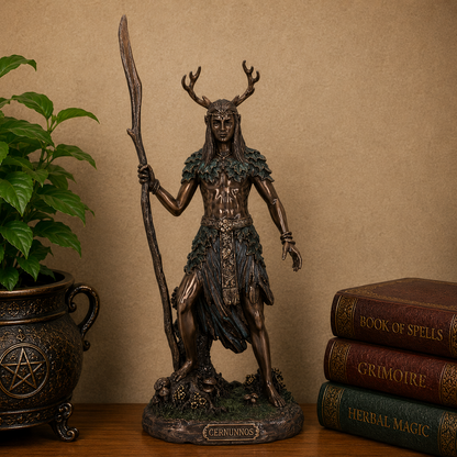 STATUE || CERNUNNOS - CELTIC GOD OF NATURE, ABUNDANCE & WILD POWER