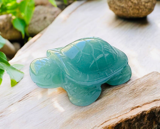 CARVINGS || GREEN AVENTURINE TORTOISE