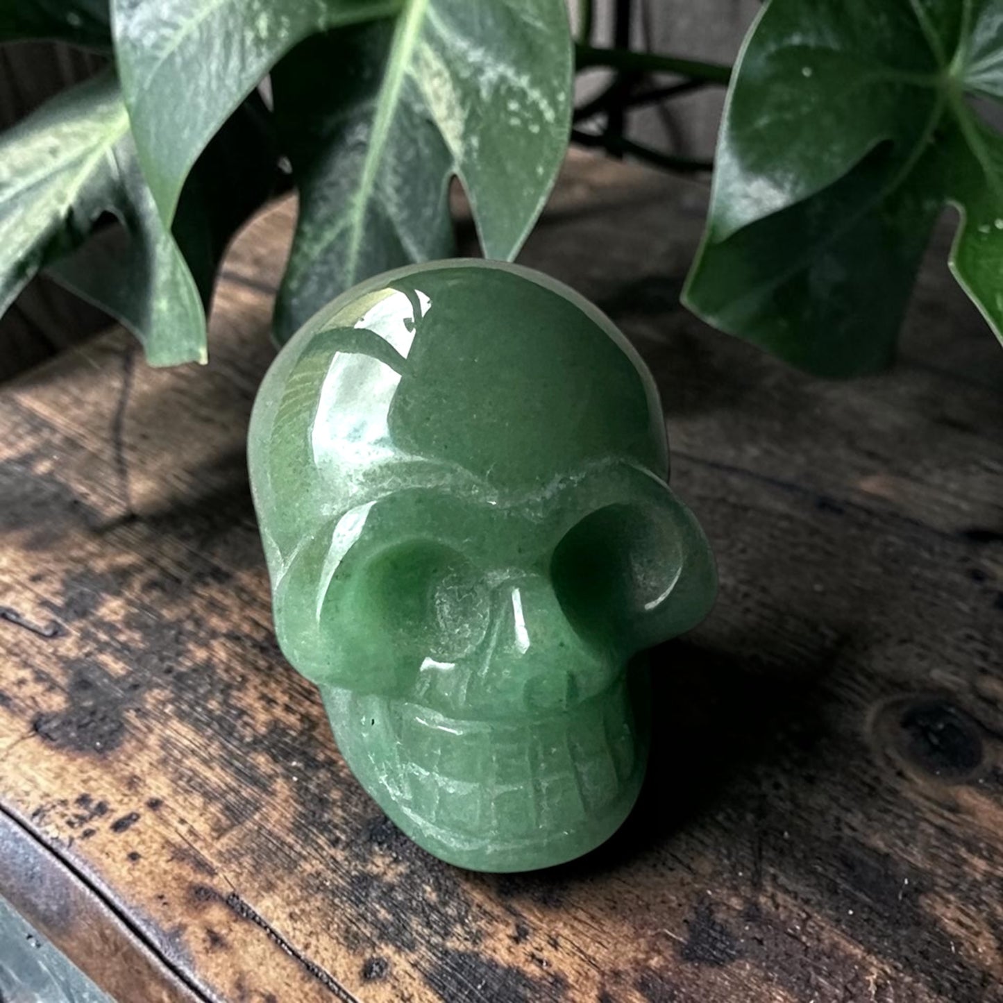 CARVINGS || GREEN AVENTURINE SKULL