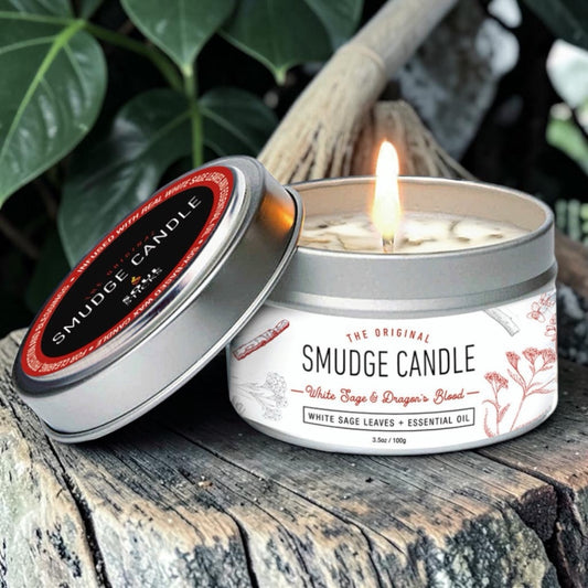 CANDLES || SMUDGE CANDLE - WHITE SAGE & DRAGONS BLOOD