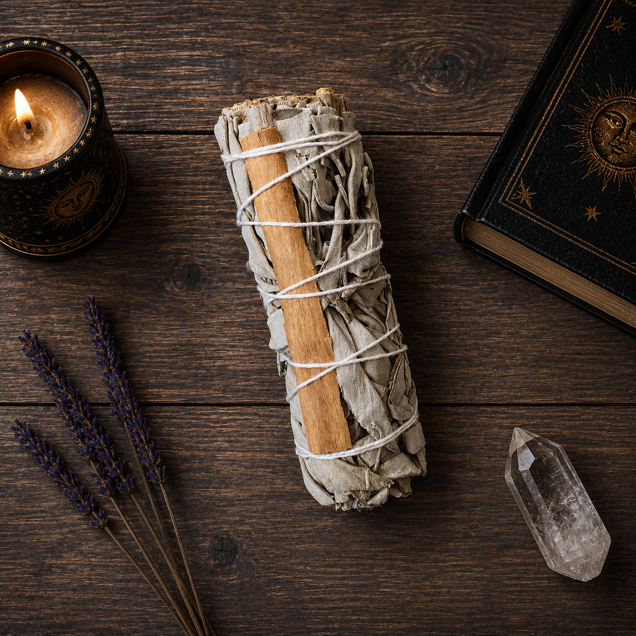 SMUDGE STICK || WHITE SAGE WITH CINNAMON