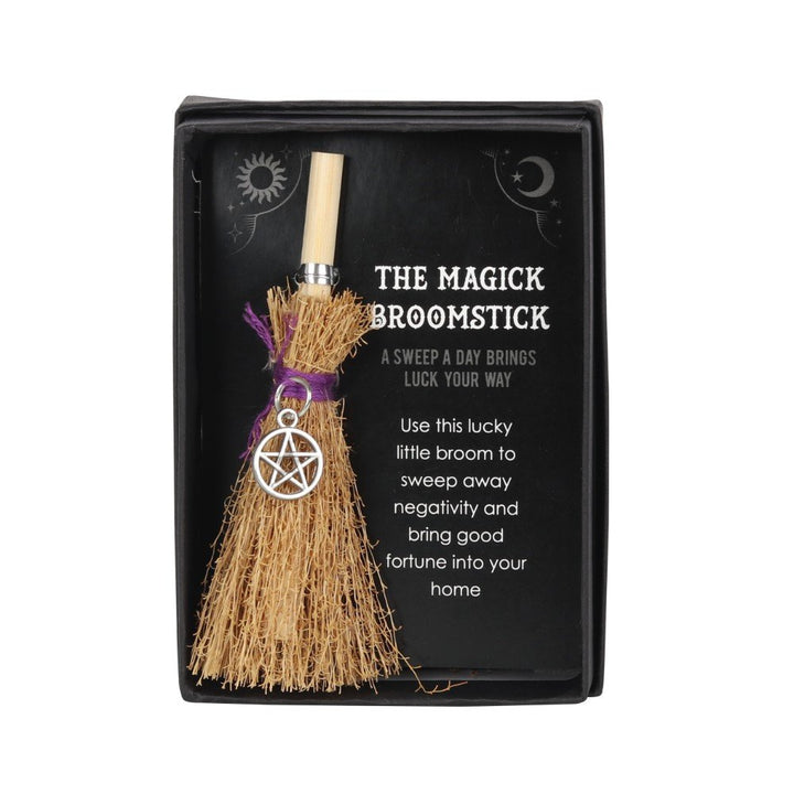 BESOM || WITCHES MINI BROOM - PENTAGRAM