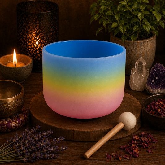 SINGING BOWLS || QUARTZ CRYSTAL - RAINBOW - G NOTE