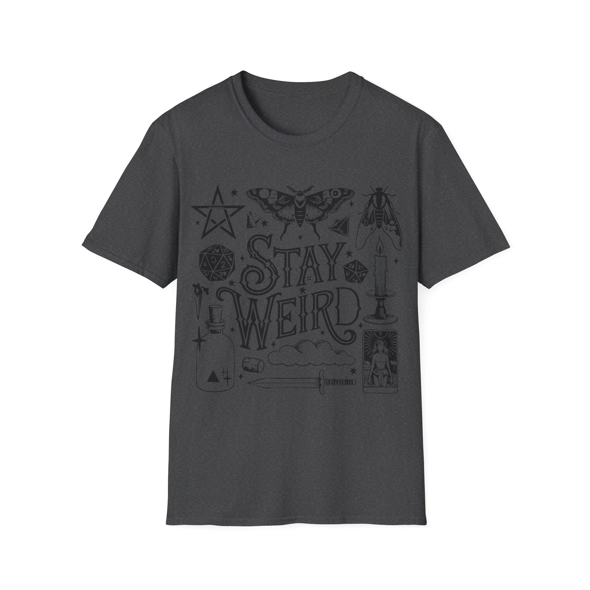 T-SHIRT | STAY WEIRD - (BLACK WRITING)