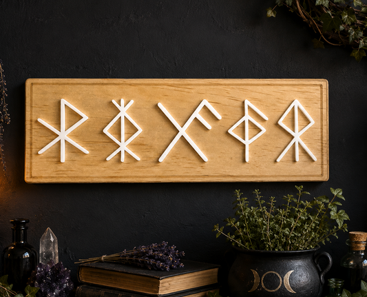 WALL HANGING || 5 BIND RUNES WALL PLAQUE