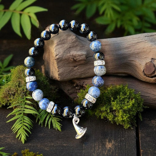 BRACELET || BLACK TOURMALINE & DUMORTIERITE