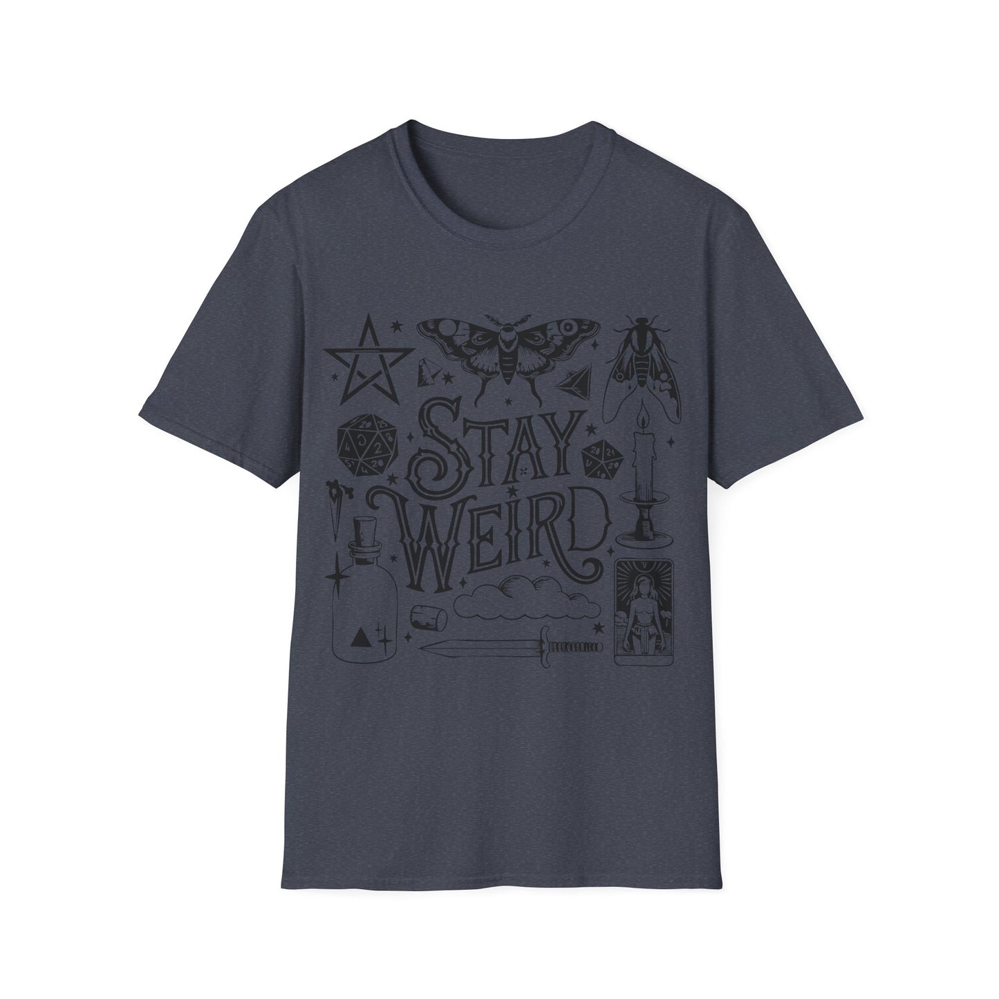 T-SHIRT | STAY WEIRD - (BLACK WRITING)