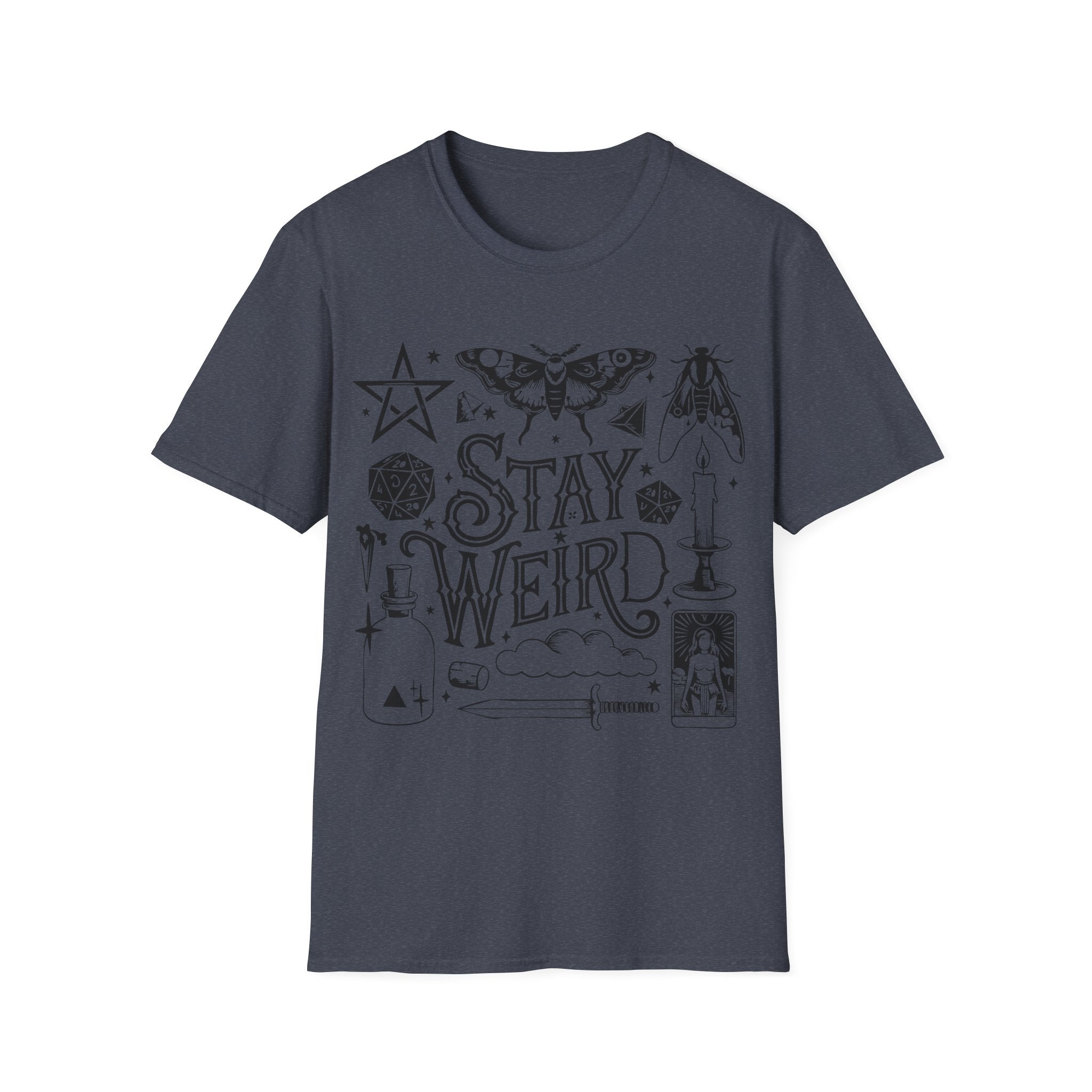 T-SHIRT | STAY WEIRD - (BLACK WRITING)