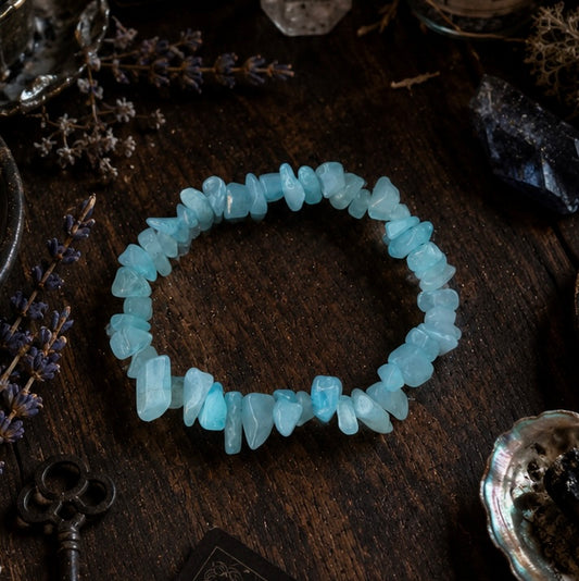 CHIP BRACELET || AQUAMARINE