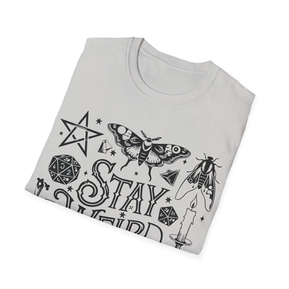 T-SHIRT | STAY WEIRD - (BLACK WRITING)