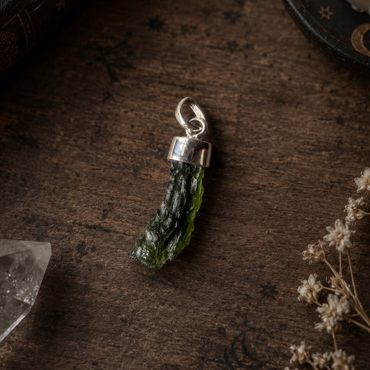 PENDANTS || MOLDAVITE - 925 STERLING SILVER