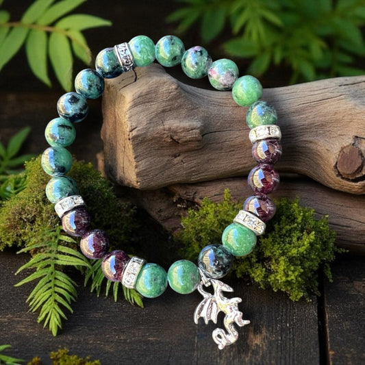 BRACELET || RUBY IN ZOISITE & GARNET