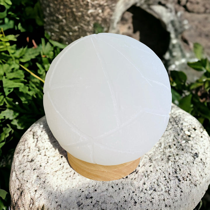 HEALING LAMP || SELENITE - FULL MOON SPHERE - 20CM