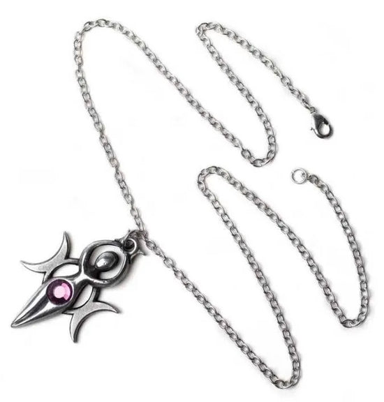 NECKLACE || TRIPLE MOON GODDESS PEWTER PENDANT