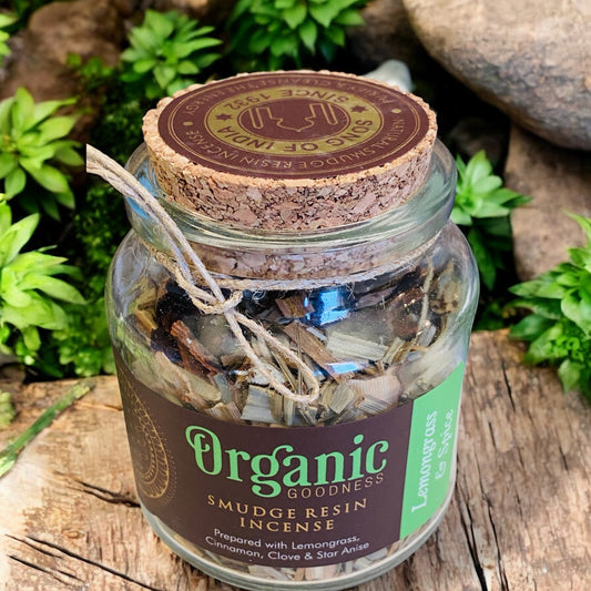 INCENSE || ORGANIC GOODNESS SMUDGE RESIN INCENSE - LEMONGRASS & SPICE