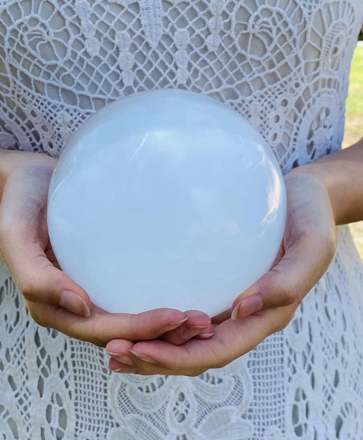 SPHERE || SELENITE - FULL MOON BALL - XL