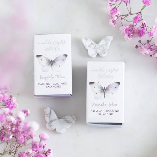 CARVINGS || HOWLITE BUTTERFLY