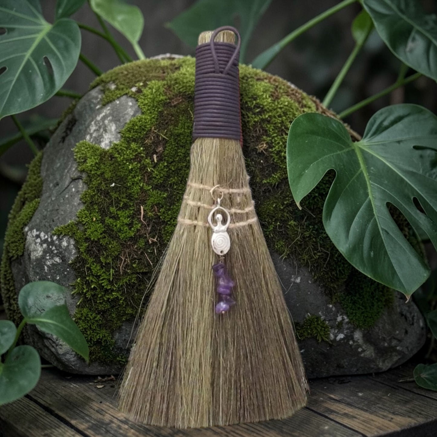 BESOM || WITCHES BROOM - GODDESS & AMETHYST