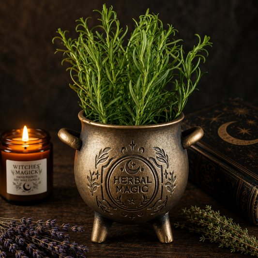 POTS || HERBAL MAGIC CAULDRON PLANT POT