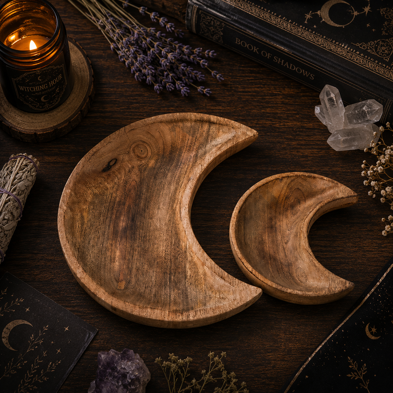 BOWLS || WOODEN CRESCENT MOON BOWL