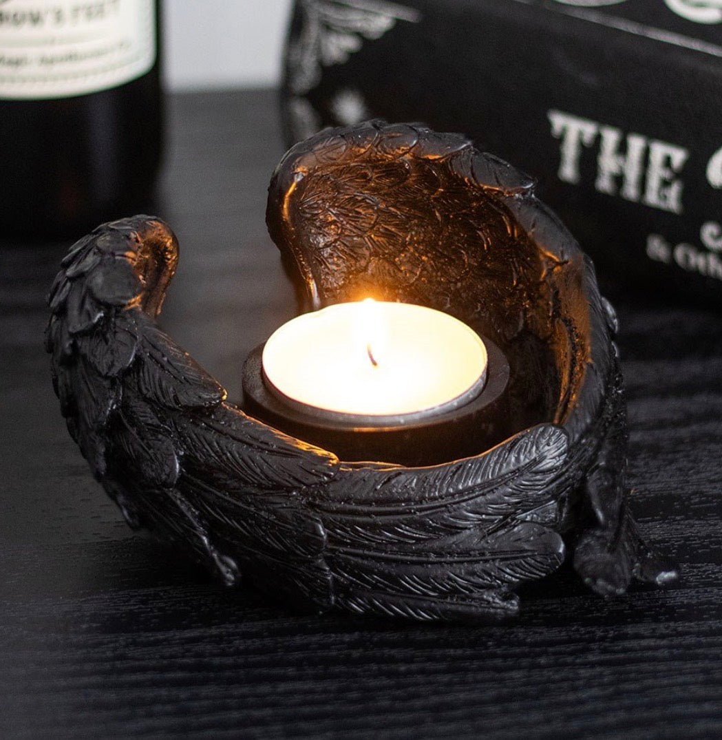 CANDLE HOLDER || RAVEN WINGS TEA LIGHT HOLDER