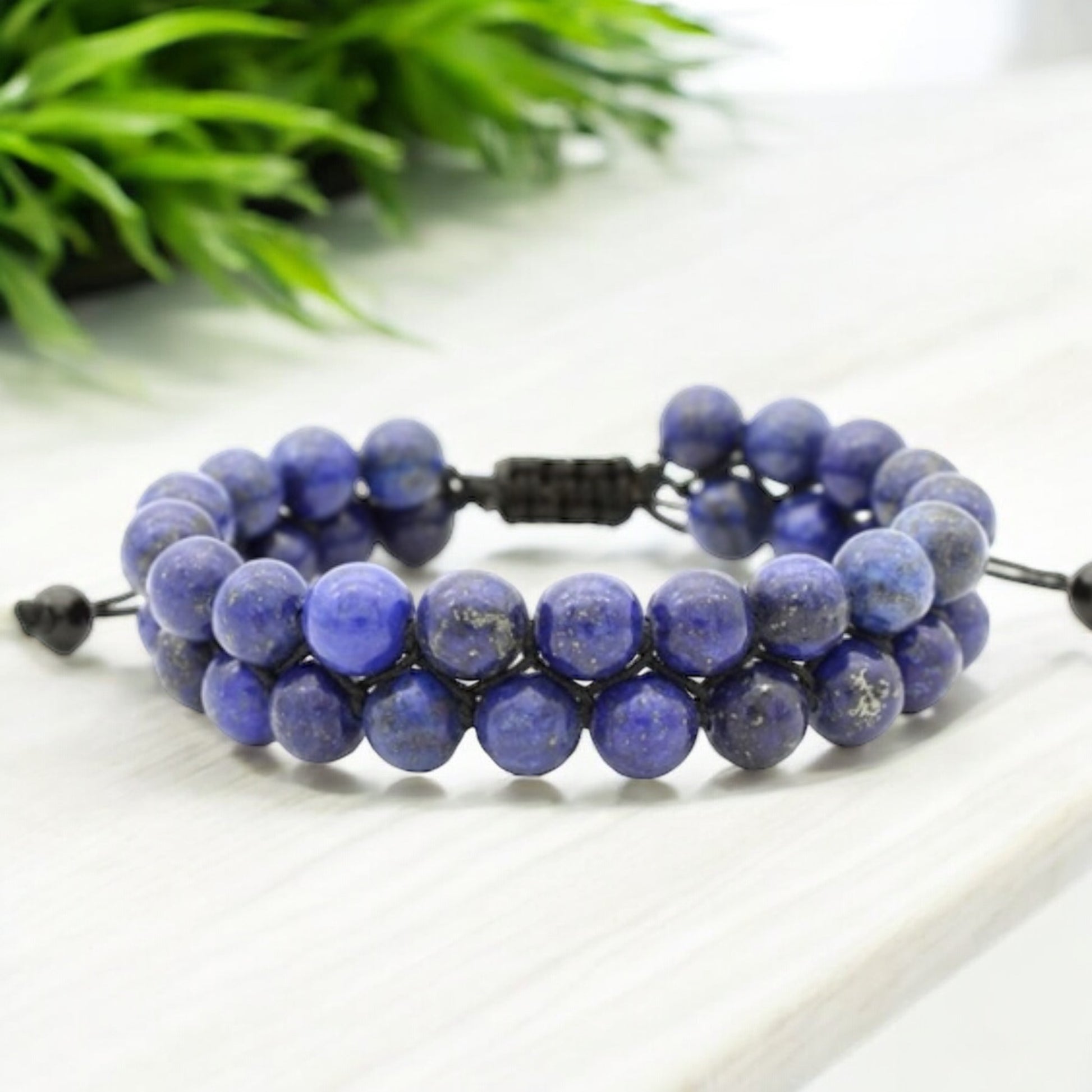 BRACELET || LAPIS LAZULI DOUBLE WEAVE