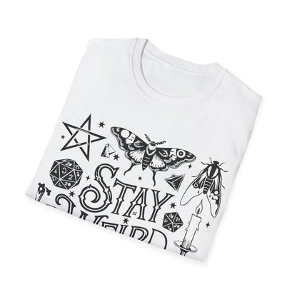 T-SHIRT | STAY WEIRD - (BLACK WRITING)