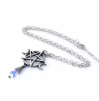 PENDANT || GODDESS PENTAGRAM PEWTER NECKLACE