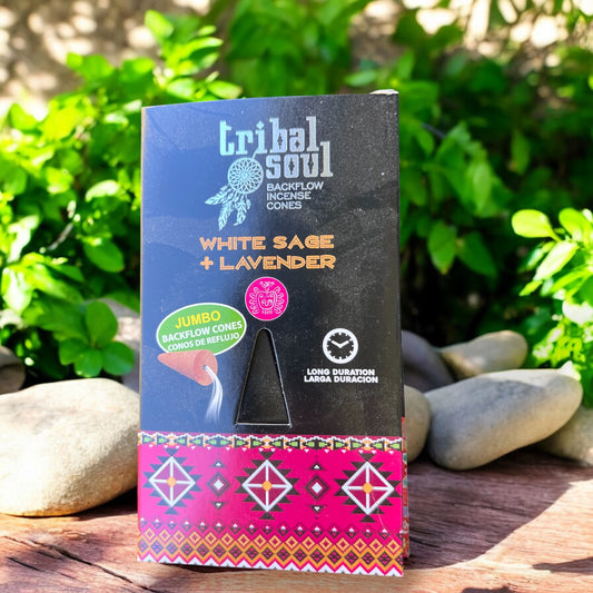 BACKFLOW INCENSE CONES || TRIBAL SOUL - WHITE SAGE & LAVENDER