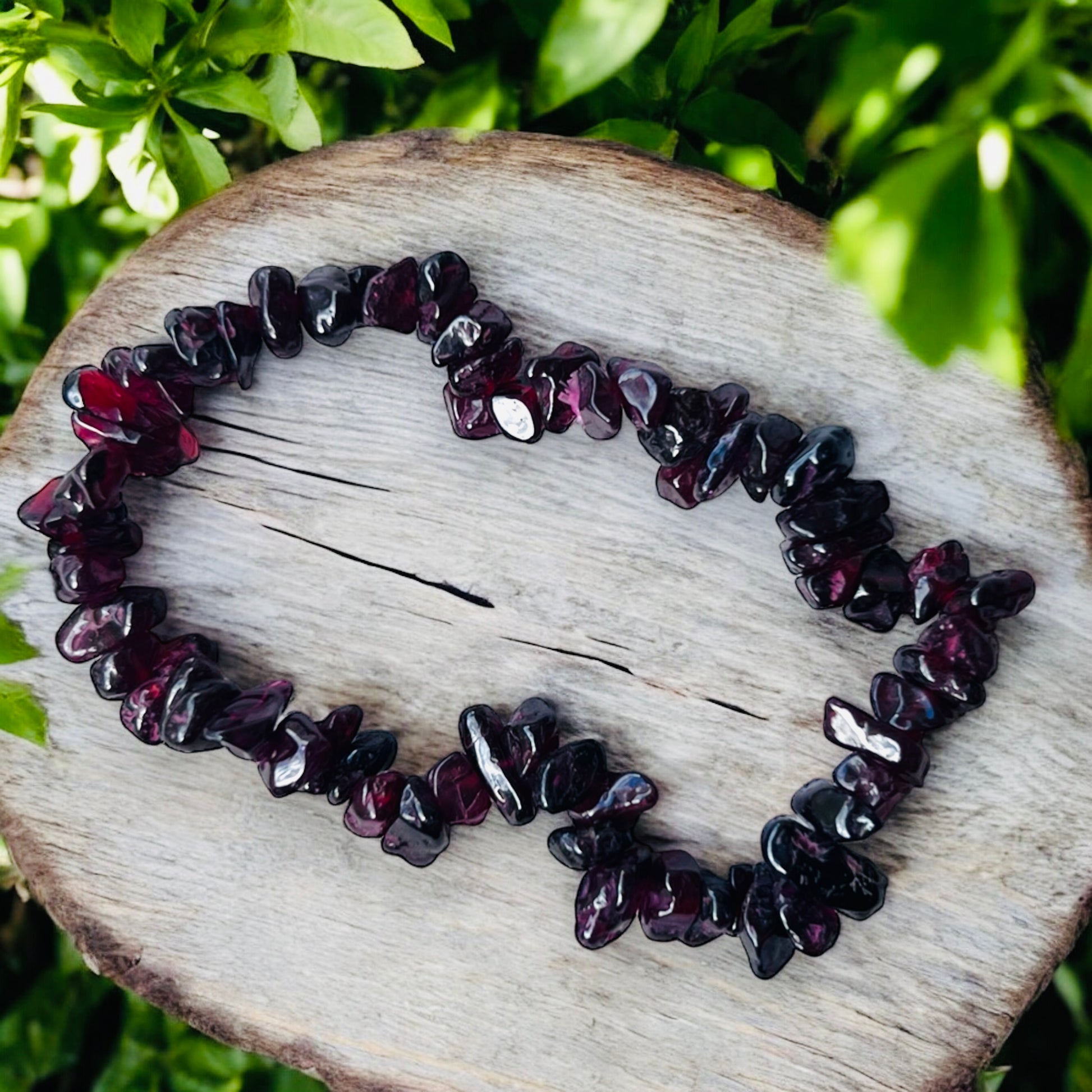CHIP BRACELET || GARNET