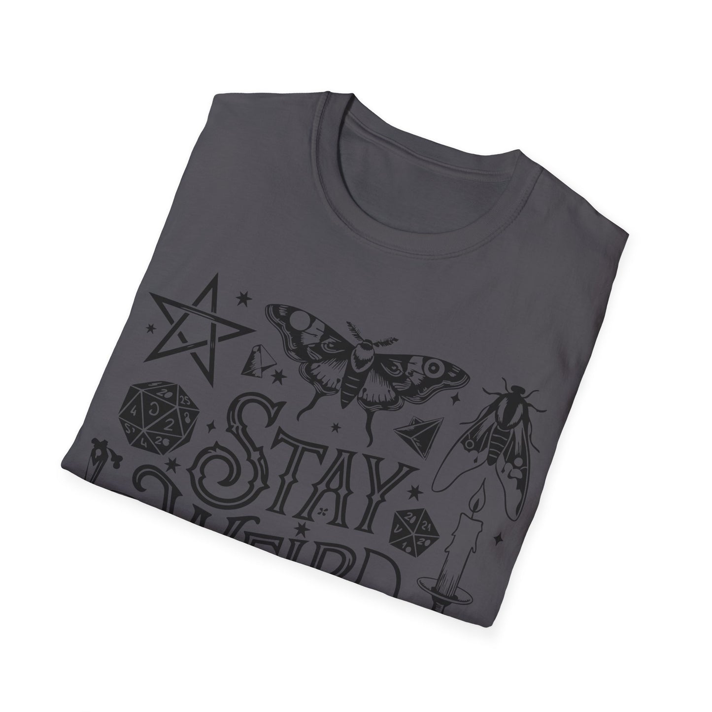 T-SHIRT | STAY WEIRD - (BLACK WRITING)