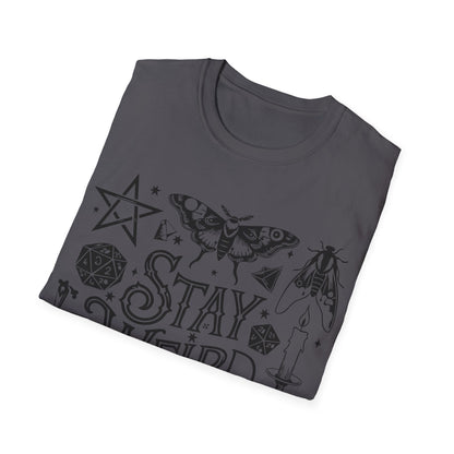 T-SHIRT | STAY WEIRD - (BLACK WRITING)