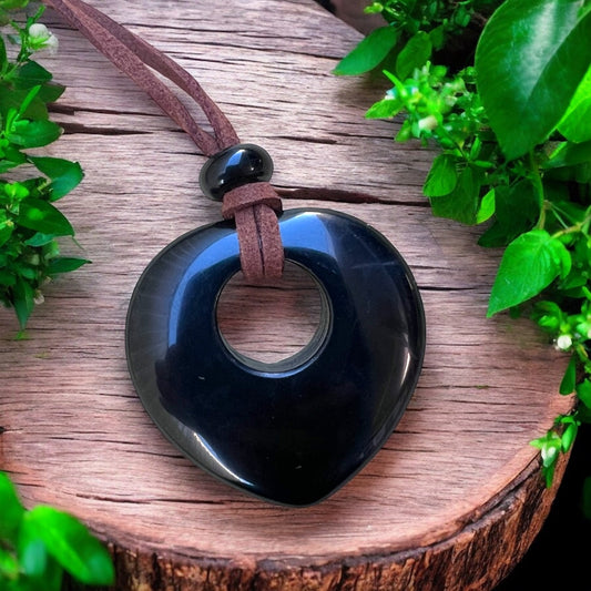 PENDANT || BLACK OBSIDIAN HEART NECKLACE