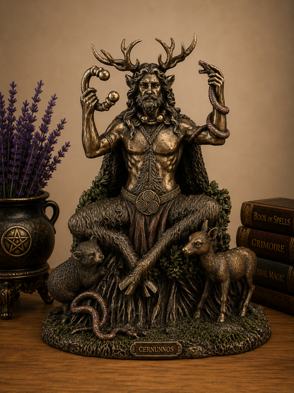 STATUE || CERNUNNOS - CELTIC GOD OF NATURE, ABUNDANCE & WILD POWER