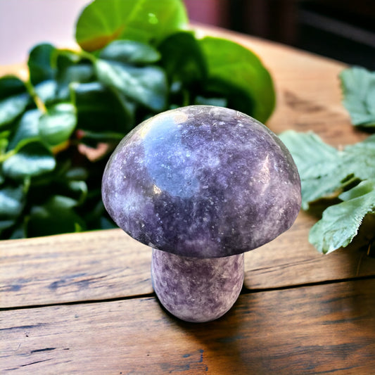 CARVINGS || LEPIDOLITE MUSHROOM