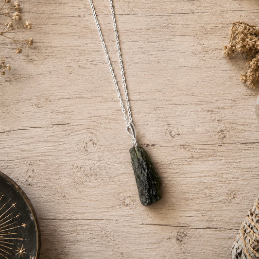 PENDANTS || MOLDAVITE - 925 STERLING SILVER