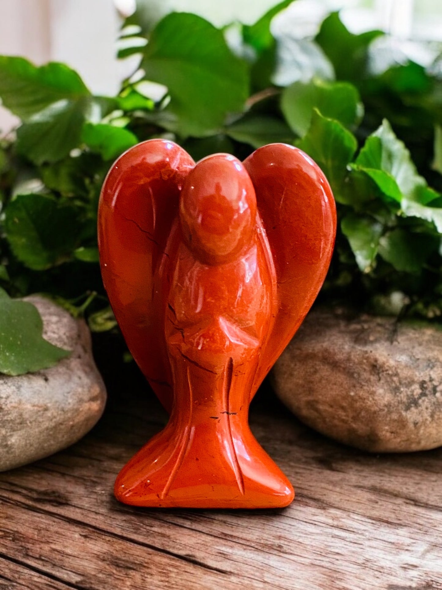 CARVINGS || RED JASPER ANGEL