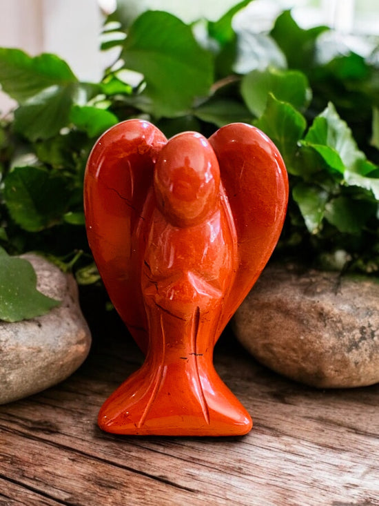 CARVINGS || RED JASPER ANGEL