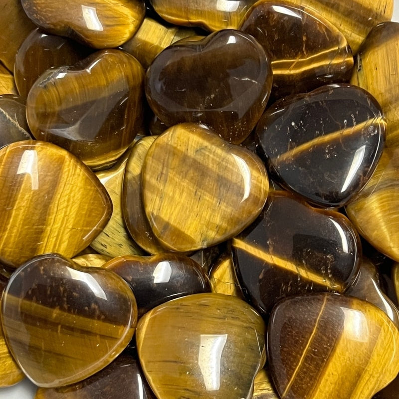 HEART || TIGER EYE MINI HEART