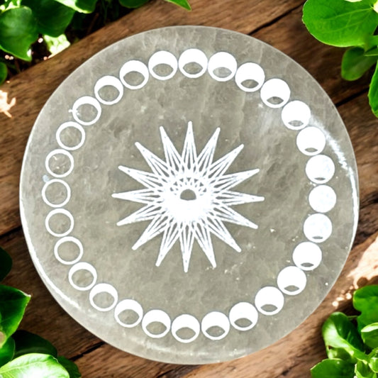 CHARGING PLATE || SELENITE - SUN STAR & MOON PHASE