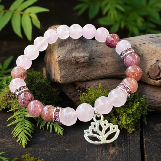 BRACELET || ROSE QUARTZ & STRAWBERRY QUARTZ