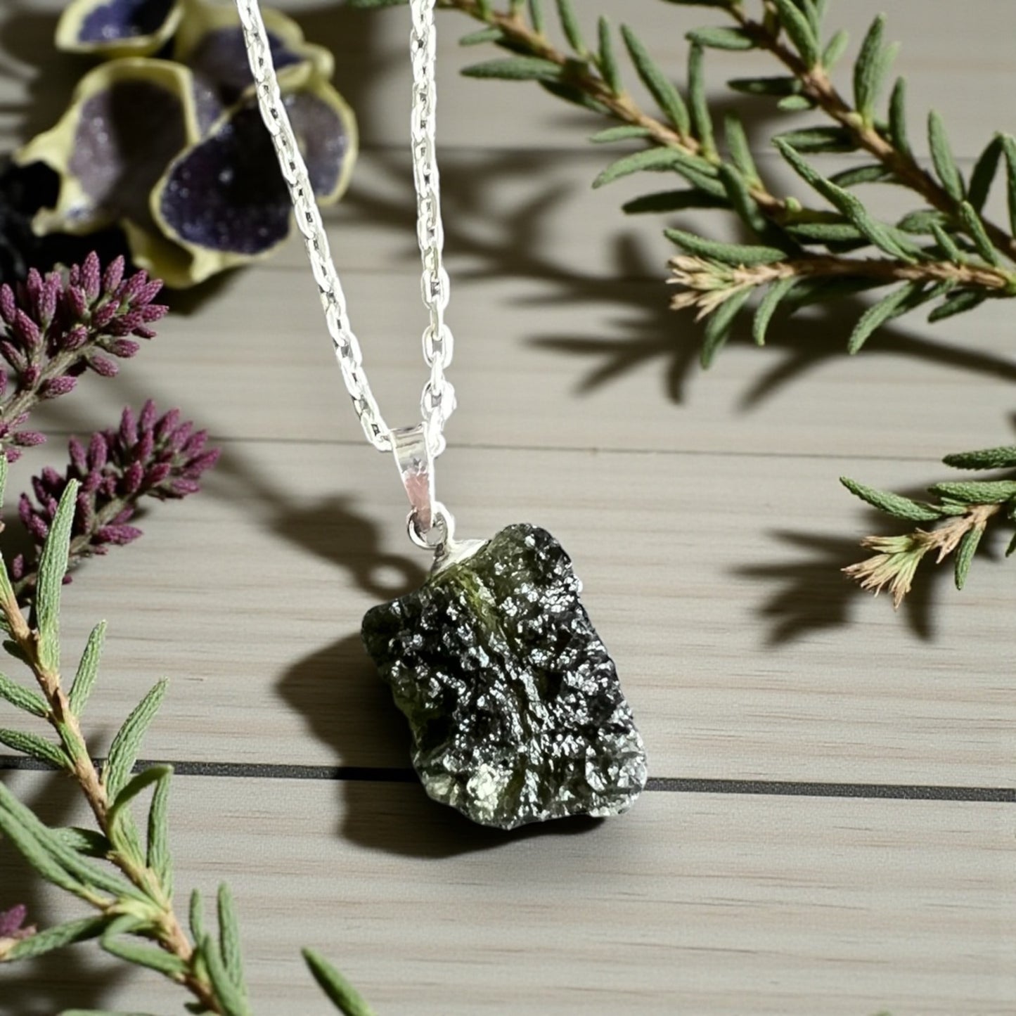 PENDANTS || MOLDAVITE - 925 STERLING SILVER
