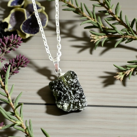 PENDANTS || MOLDAVITE - 925 STERLING SILVER