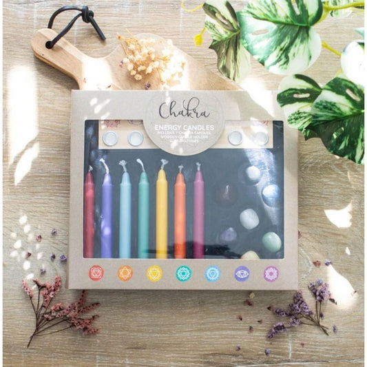 SPELL KITS || CHAKRA ENERGY CANDLE & CRYSTAL GIFTSET