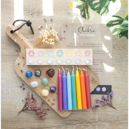 SPELL KITS || CHAKRA ENERGY CANDLE & CRYSTAL GIFTSET