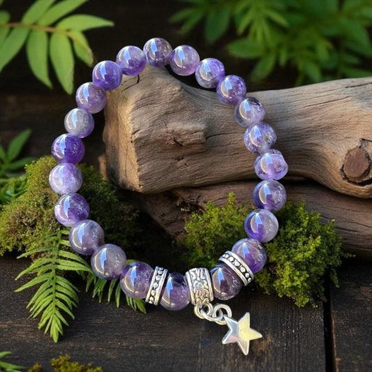BRACELET || AMETHYST WITH STAR CHARM