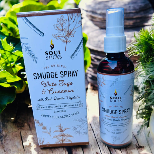 SMUDGE SPRAY || WHITE SAGE & CINNAMON AURA MIST