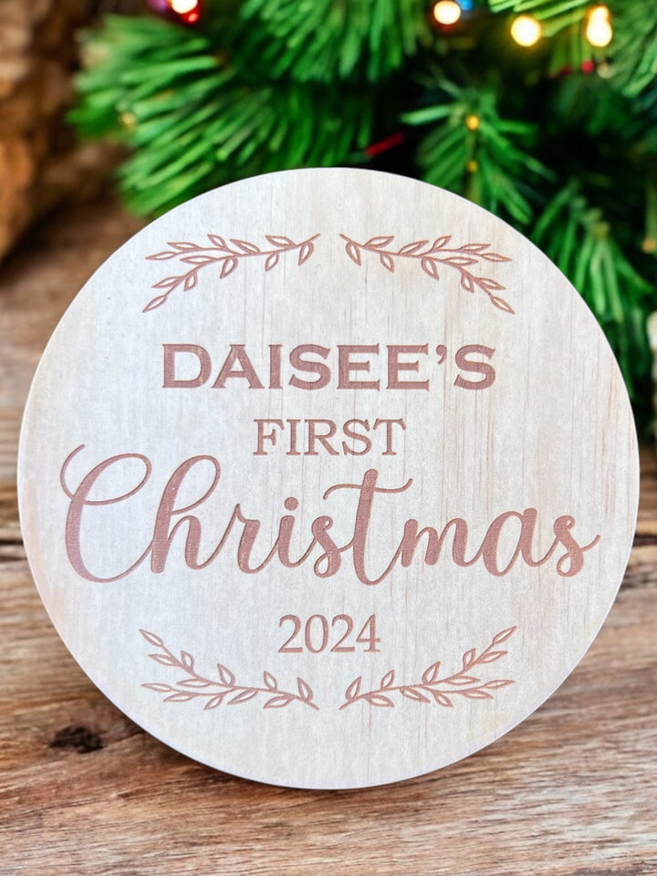 PERSONALISED GIFT || FIRST CHRISTMAS PLAQUE