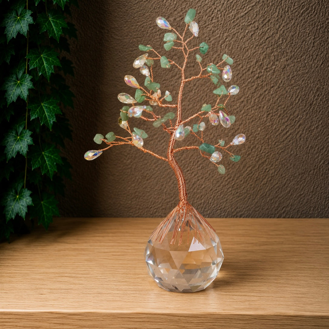 MONEY TREE || GREEN AVENTURINE WITH PRISM BASE