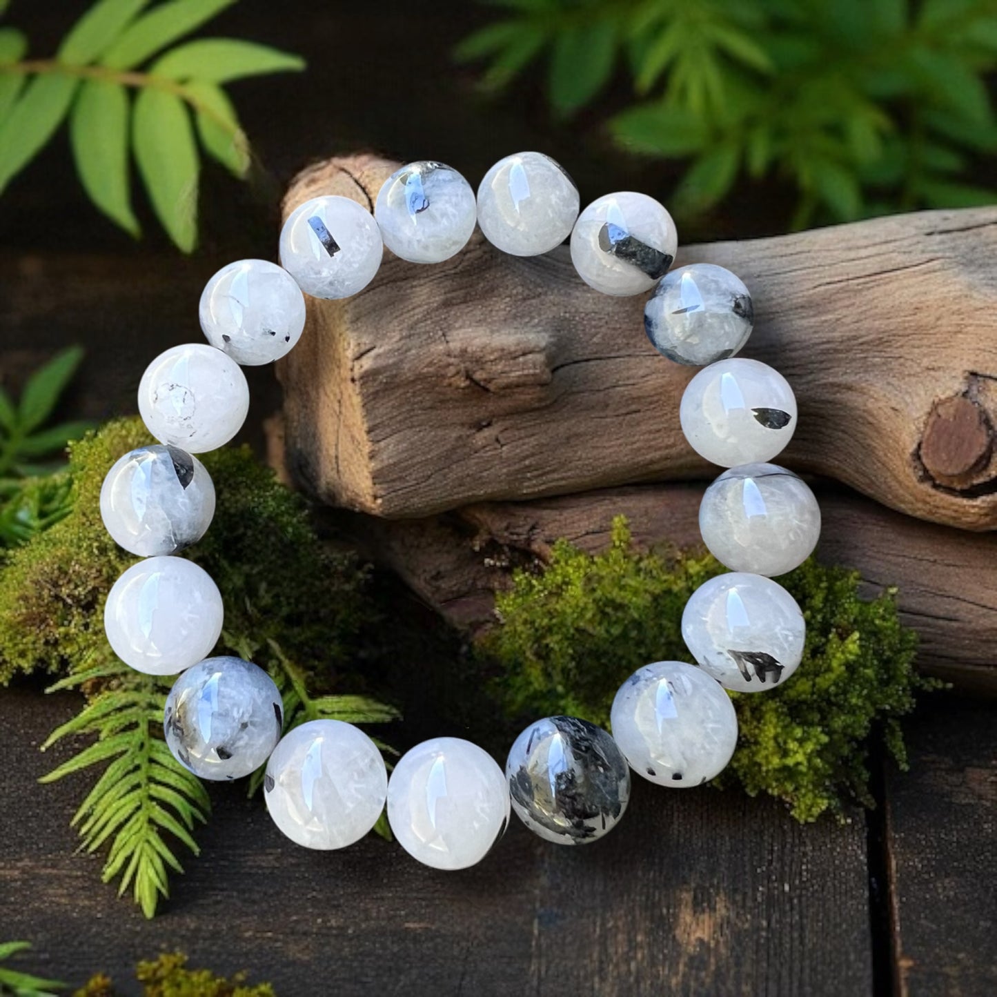 BRACELET || BLACK TOURMALINATED QUARTZ